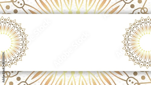 Luxury ornamental mandala on white background. Golden mandala motion template for diwali and ramadan festival greeting video. (ID: 819688114)