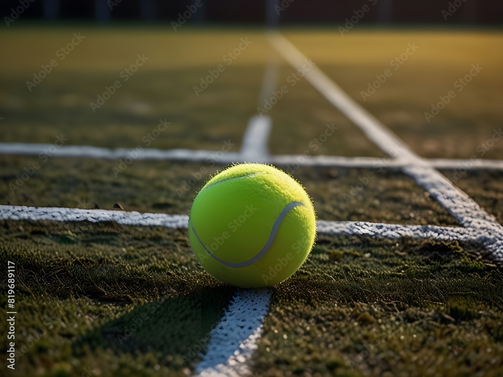 closeup cancha de tenis de csped recin cortado pista