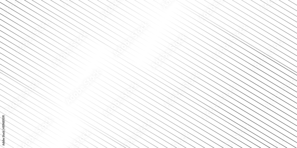Fototapeta premium Vector gray line abstract pattern Transparent monochrome striped texture, minimal background. Abstract background wave circle lines elegant white diagonal lines gradient creative concept web texture.