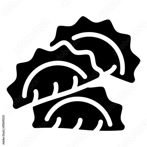 Dumpling glyph icon, related to street food theme. use for modern concept, app and web development
