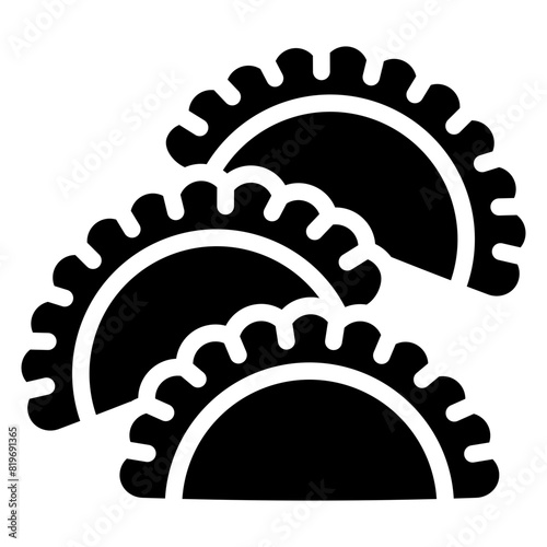 Empanada glyph icon, related to street food theme. use for modern concept, app and web development