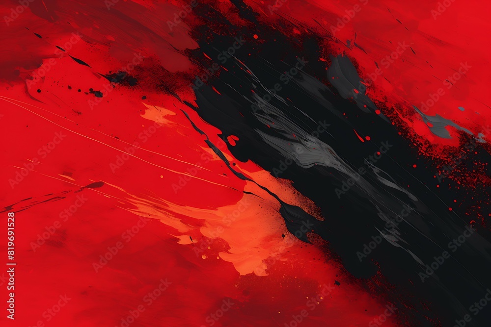 Red black brush stroke background Generative Ai Red black brush stroke background Generative Ai
