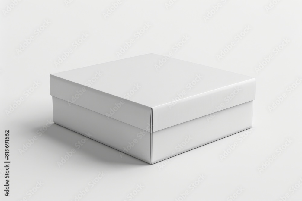 White Box Packaging Mockup on Isolated Background created with Generative AI White Box Packaging Mockup on Isolated Background created with Generative AI