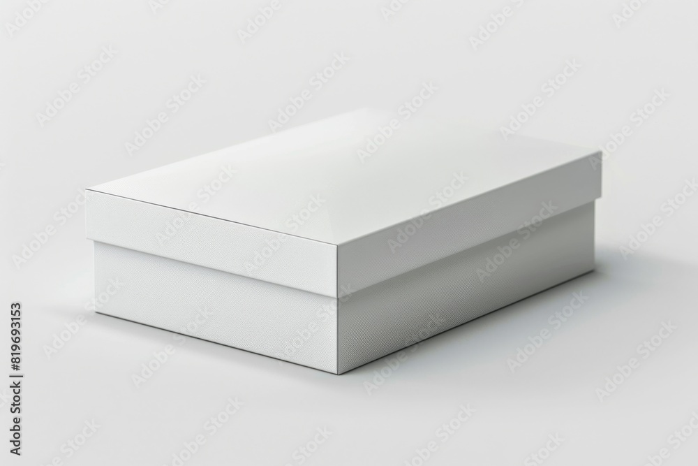 White Box Packaging Mockup on Isolated Background created with Generative AI White Box Packaging Mockup on Isolated Background created with Generative AI