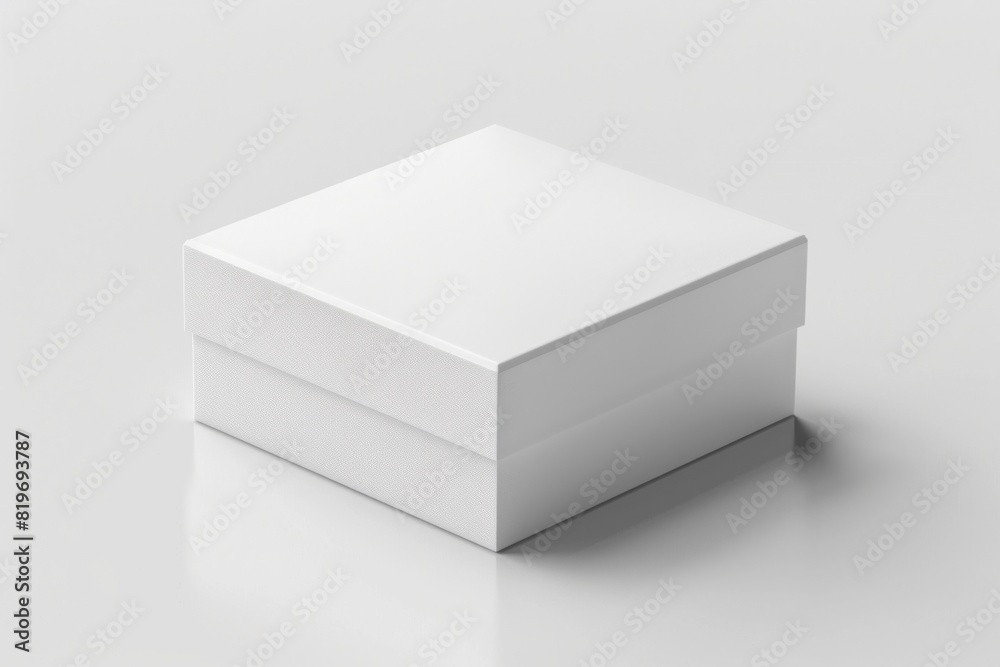 White Box Packaging Mockup on Isolated Background created with Generative AI White Box Packaging Mockup on Isolated Background created with Generative AI
