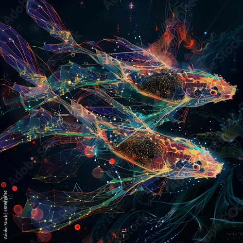 Wallpaper Mural Computer Generated Image of a Fish Torontodigital.ca