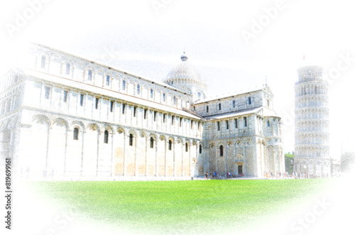 the historic complex in Pisa, consisting of 4 masterpieces of medieval architecture: the cathedral, the baptistery, the campanile, known as the 