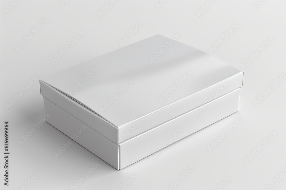 White Box Packaging Mockup on Isolated Background created with Generative AI White Box Packaging Mockup on Isolated Background created with Generative AI