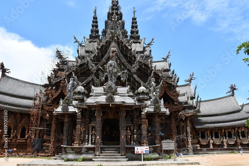 Thai Wooden temple horizontal