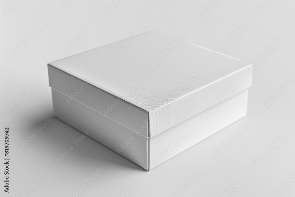 White Box Packaging Mockup on Isolated Background created with Generative AI White Box Packaging Mockup on Isolated Background created with Generative AI