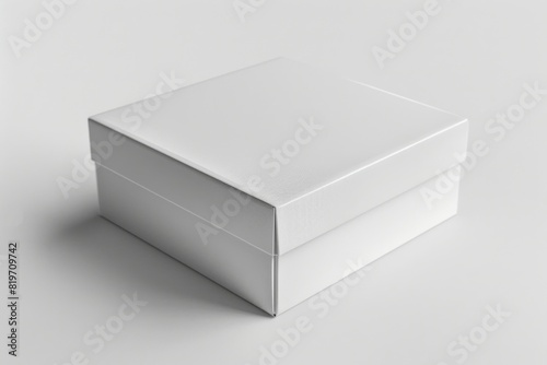 White Box Packaging Mockup on Isolated Background created with Generative AI