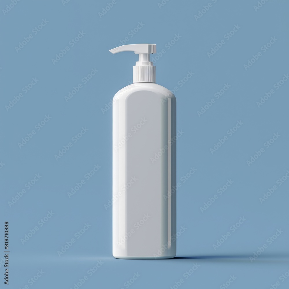 Collection of white plastic cosmetic bottles and containers with various pumps a Collection of white plastic cosmetic bottles and containers with various pumps a