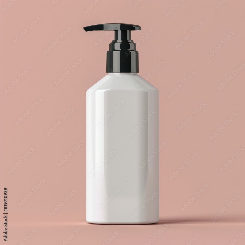 Square pump bottle mockup . Square pump bottle mockup .