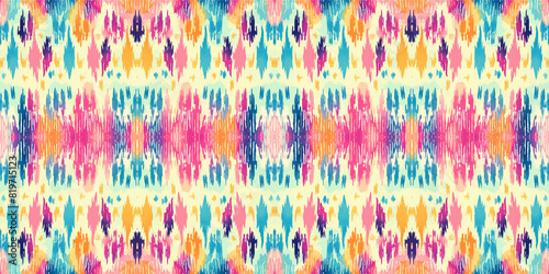 Seamless batik pattern,Seamless tribal batik pattern,and Seamless colorful pattern resemble ethnic boho, Aztec,and ikat styles.designed for use in wallpaper,fabric,curtain,carpet,Batik Embroidery