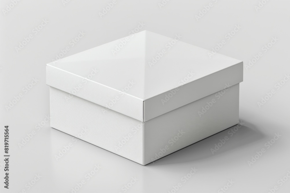 White Box Packaging Mockup on Isolated Background created with Generative AI White Box Packaging Mockup on Isolated Background created with Generative AI