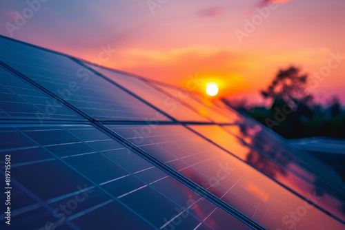 Solar panel  photovoltaic  alternative electricity source - concept of sustainable resources. Beautiful simple AI generated image in 4K  unique.