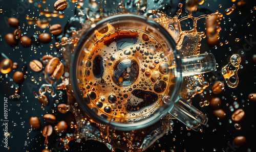 An abstract reflection on coffee and caffeine addiction leads to deeper considerations about the impact of these substances on the human body and society as a whole.