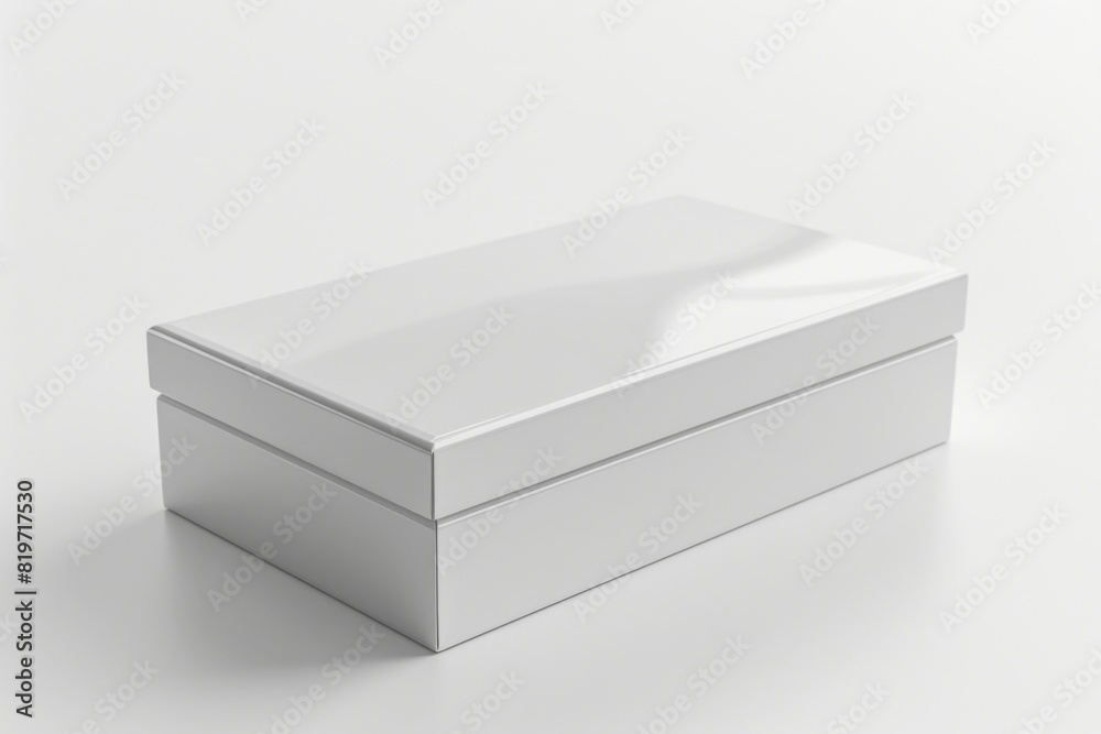 White Box Packaging Mockup on Isolated Background created with Generative AI White Box Packaging Mockup on Isolated Background created with Generative AI