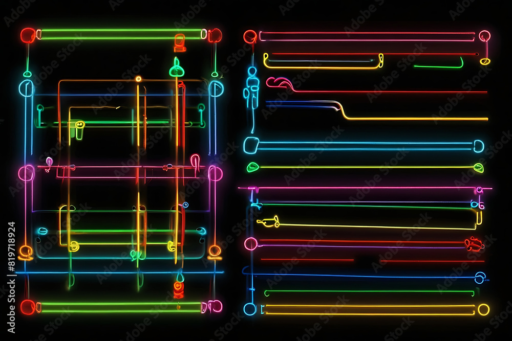 Abstract background with neon line. Abstract background with neon line.