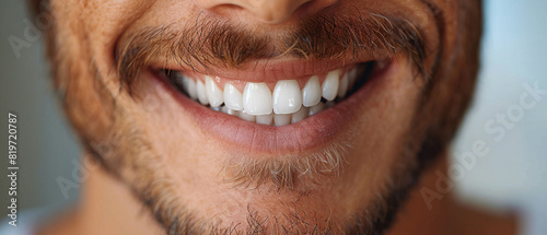 Lächelnder Mann mit weißen Zähnen