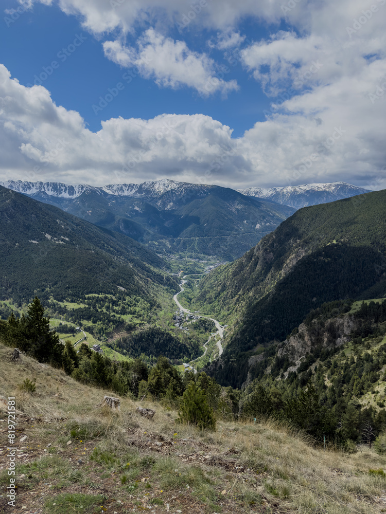 incredible view of andorra from the heights of the mountains. Mirador del Quer incredible view of andorra from the heights of the mountains. Mirador del Quer