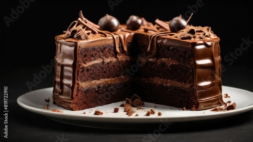 Tempting High-Quality Choco-Berry Dessert Image