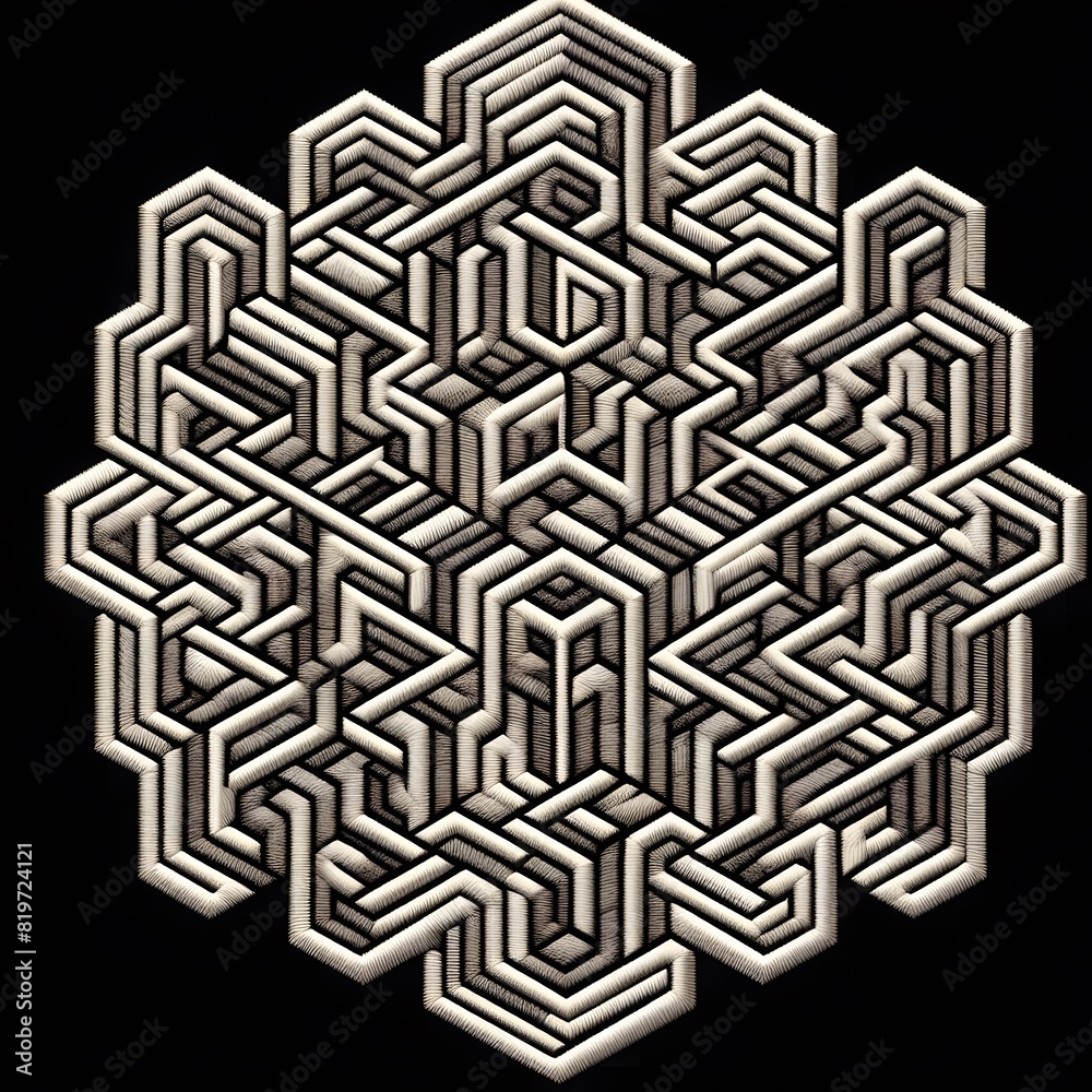 Abstract Geometric Embroidery Design Modern Patterns for Creative Projects Microstock Image Abstract Geometric Embroidery Design Modern Patterns for Creative Projects Microstock Image