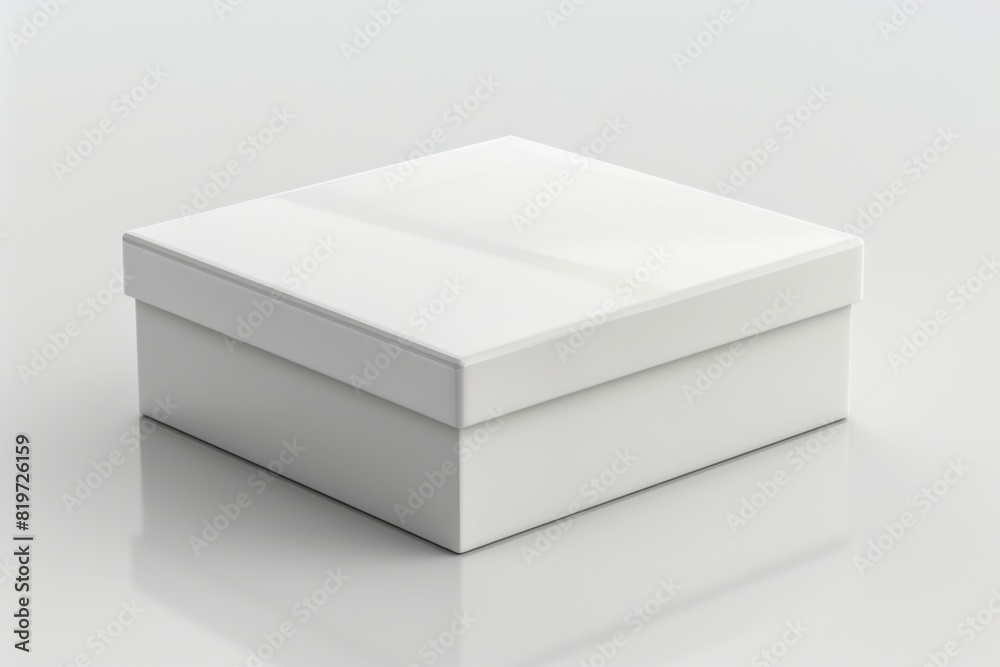 White Box Packaging Mockup on Isolated Background created with Generative AI White Box Packaging Mockup on Isolated Background created with Generative AI