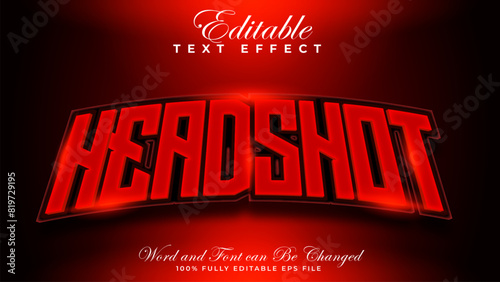 Red glowing Headshot text effect on dark background