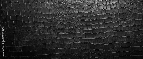 Black crocodile leather texture background wallpaper