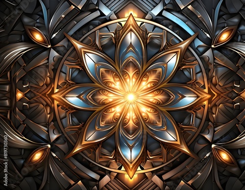 abstract fractal background with stars