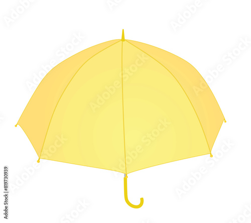 Kids yellow umbrella. vector illustration