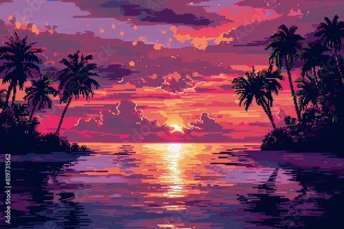 sunset on the beach