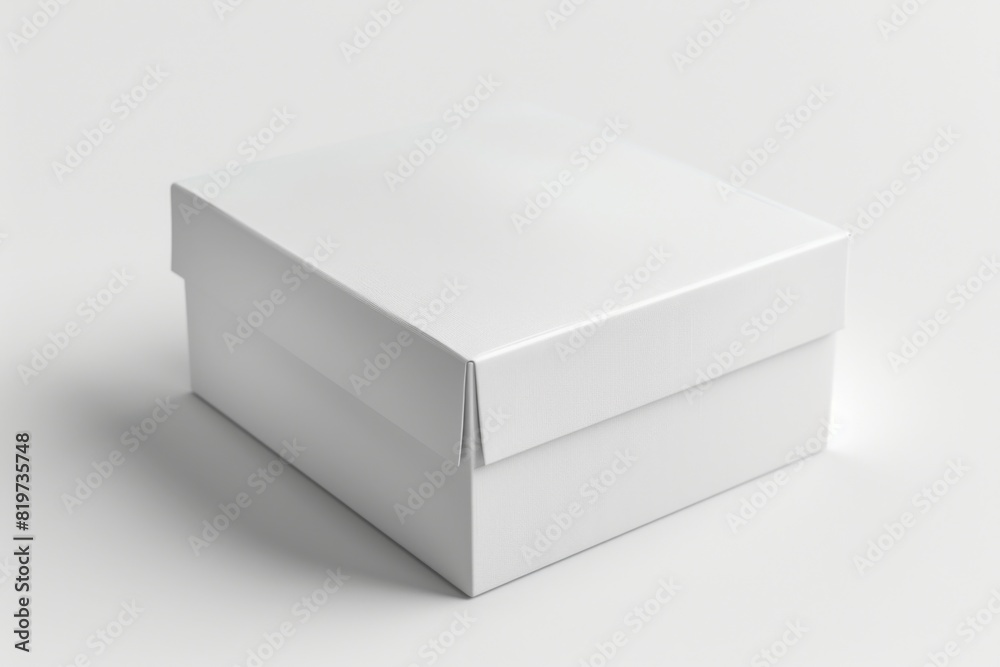 White Box Packaging Mockup on Isolated Background created with Generative AI White Box Packaging Mockup on Isolated Background created with Generative AI