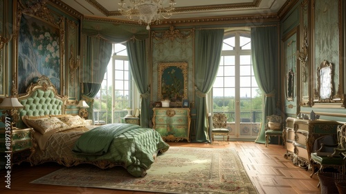Luxurious Rococo Style Bedroom