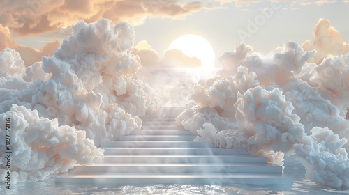 Stairway to Heaven over the Clouds photo