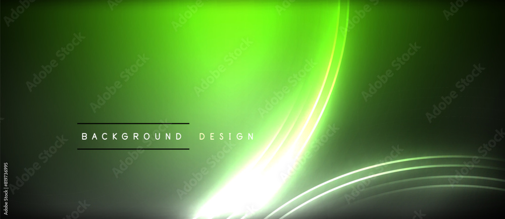Neon glowing circle rays, light round lines in the dark, planet style neon wave lines. Energetic electric concept design for wallpaper, banner, background Neon glowing circle rays, light round lines in the dark, planet style neon wave lines. Energetic electric concept design for wallpaper, banner, background