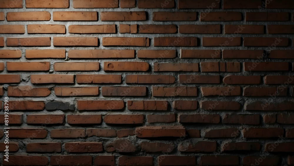 Obraz premium A high-resolution image featuring a simple brick wall pattern, offering a textured background suitable for various designs