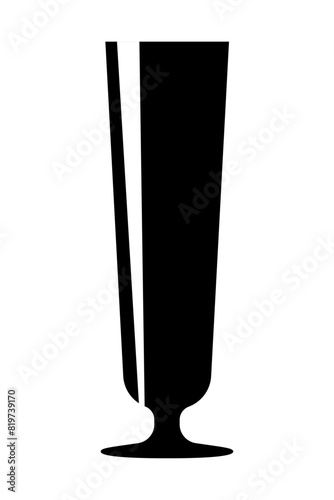 Sling glass for cocktails. Vector icon.