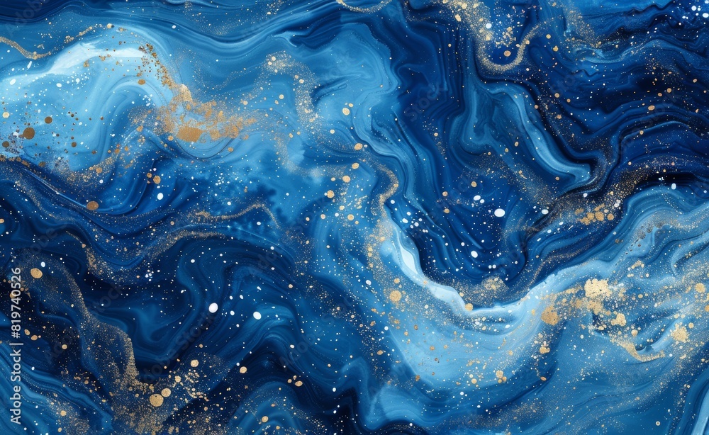 Abstract Fluid Art with Blue and Gold Swirling Patterns, White Highlights, and Flowing Organic Designs Abstract Fluid Art with Blue and Gold Swirling Patterns, White Highlights, and Flowing Organic Designs