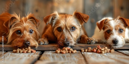 Adorable pets eagerly waiting for dry kibble food copy space available. Concept Pets, Dry Kibble, Food, Copy Space, Adorable