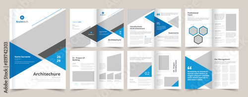 Architecture Portfolio Template, Portfolio Design for Architecture and Interior, A4 Size Brochure