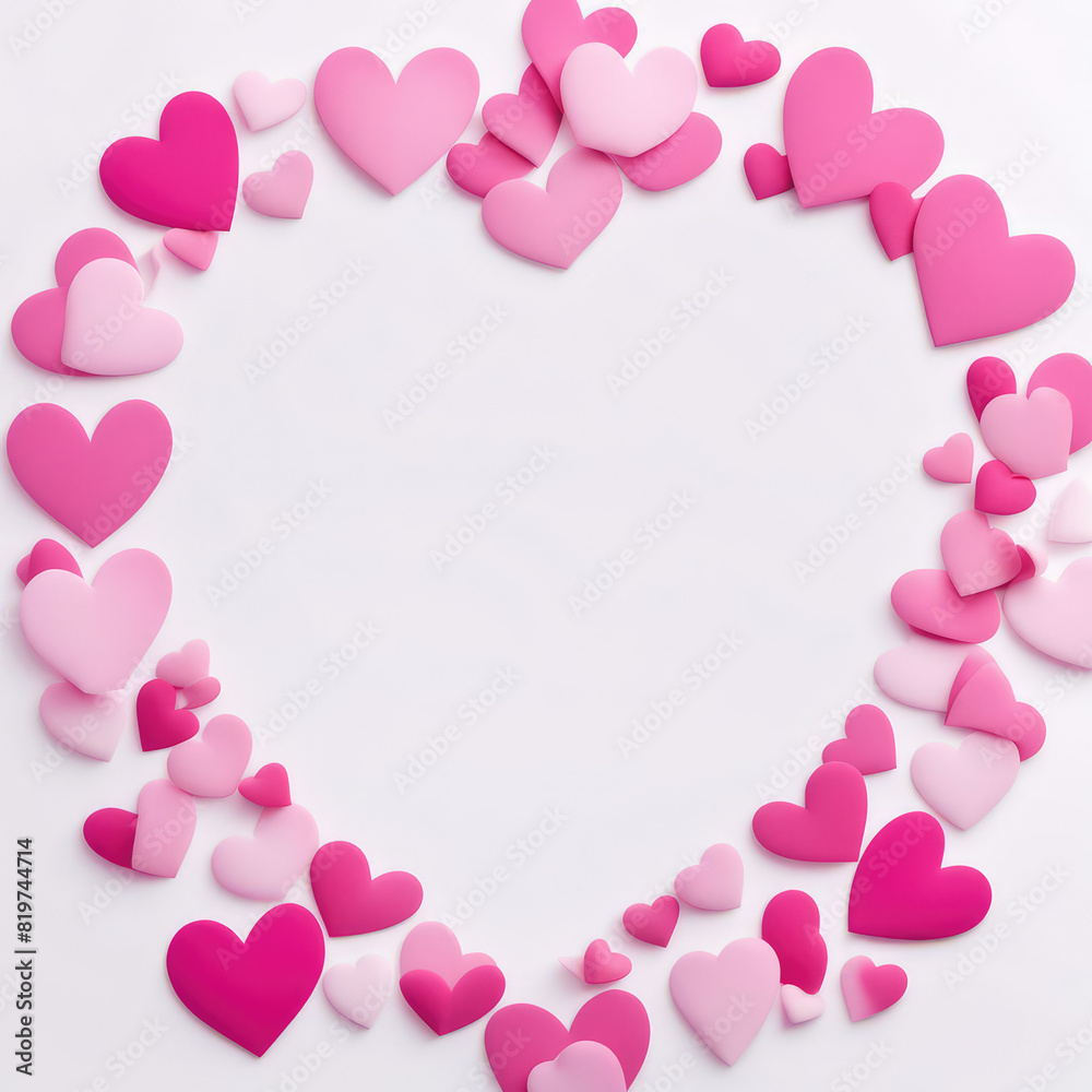 pink hearts border