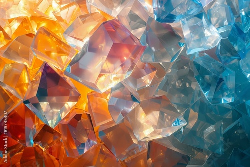 A colorful glass wall with different hues