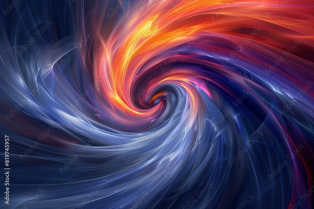 Swirling vibrant light colors against dark backdrop