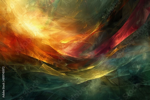 Colorful abstract art with vibrant swirling colors