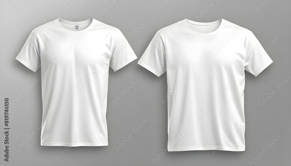 Mockup template white t shirt round neck men and women 15 Mockup template white t shirt round neck men and women 15