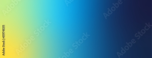Yellow blue and dark blue gradient colors background. photo