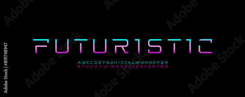 Digital modern alphabet technology font