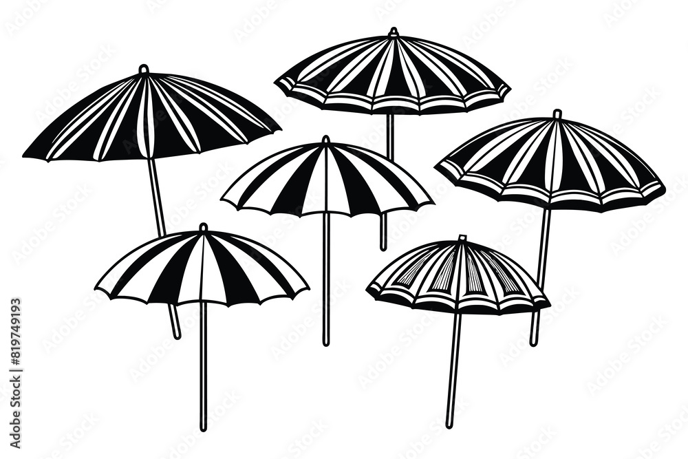 Simple illustration of beach umbrella icon